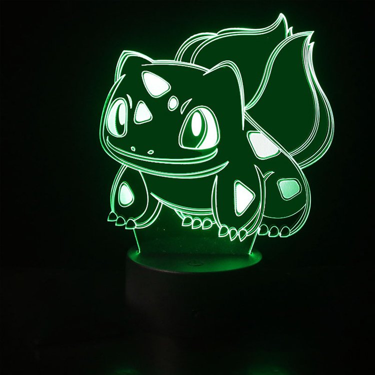 Pokemon go  anime manga lamp 3d usb 7 colors rotation