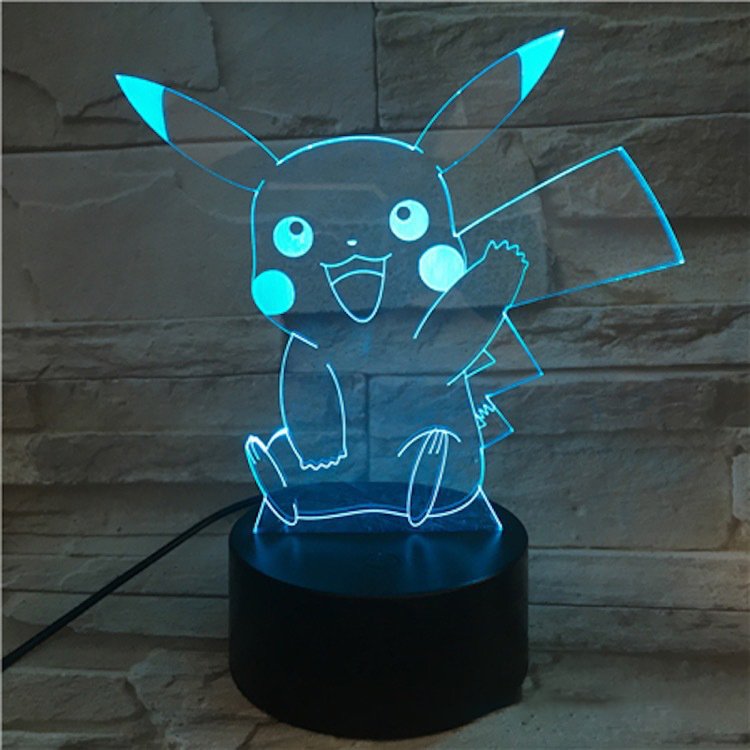 Pokemon go  anime manga lamp 3d usb 7 colors rotation