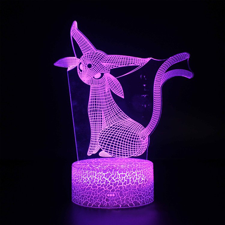 Pokemon go  anime manga lamp 3d usb 7 colors rotation