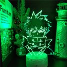 My hero academia anime manga lamp 3d usb 7 colors rotation