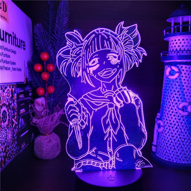 My hero academia anime manga lamp 3d usb 7 colors rotation