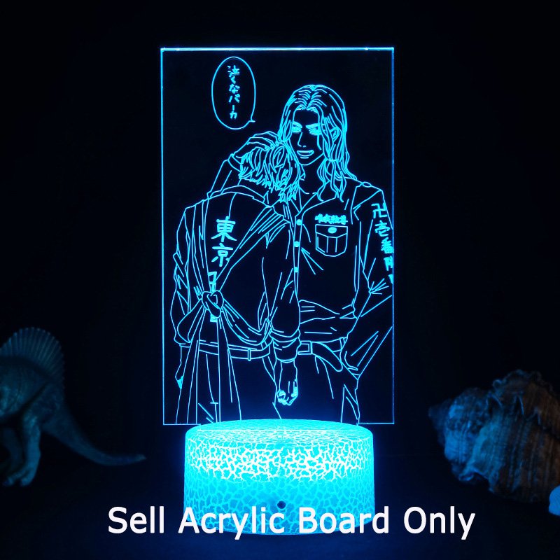 Mikey anime manga lamp 3d usb 7 colors rotation