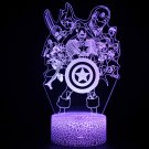 The avengers lamp 3d usb 7 colors rotation marvel los vengadores thor captain america iron man ...