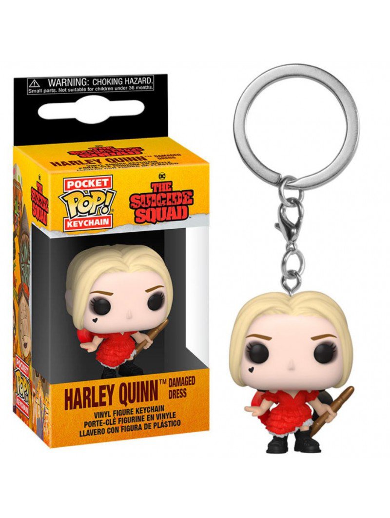 Funko pop key chain llavero Red Dress Harley dc comics superheroes figure figura collector toy