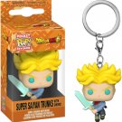 Funko pop key chain llavero dragon ball z super saiyan trunks figure figura collector toy