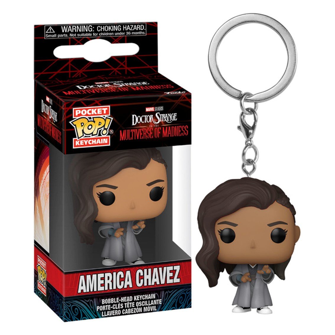 Funko POP! keychain america chavez doctor strange marvel llavero pocket figure toy