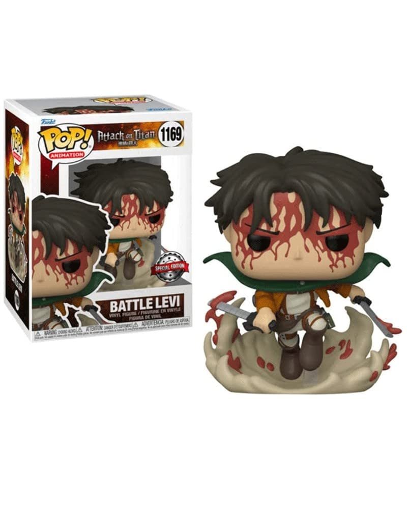 Funko Pop Attack On Titan Levi (Bloody) 1169 Figure (Ae Exclusive) figure figura toy toys