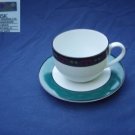 Dansk Emerald Braid 2 Cup and Saucer Sets