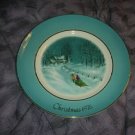 Avon Wedgwood 1976 Christmas Plate Bringing Home the Tree NIB