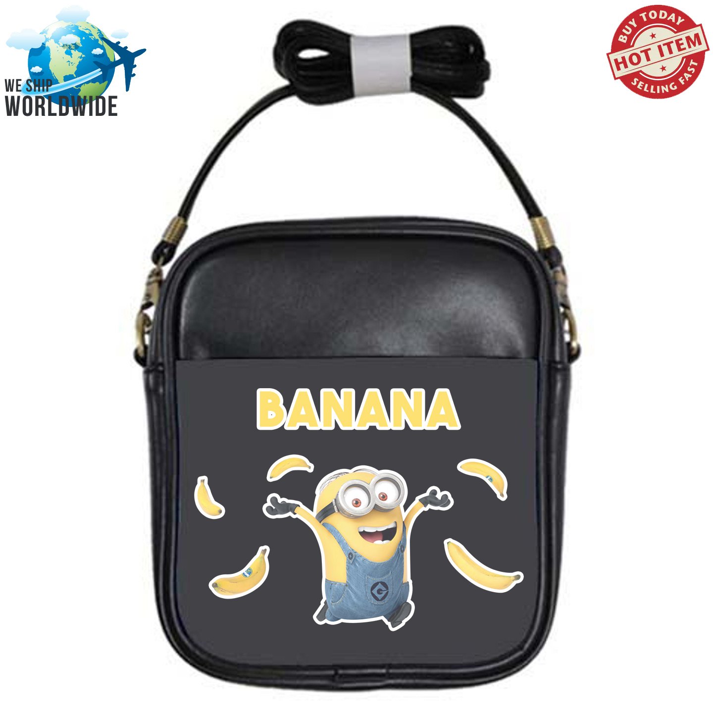 3 MINIONS, DESPICABLE ME, MIB sling bags