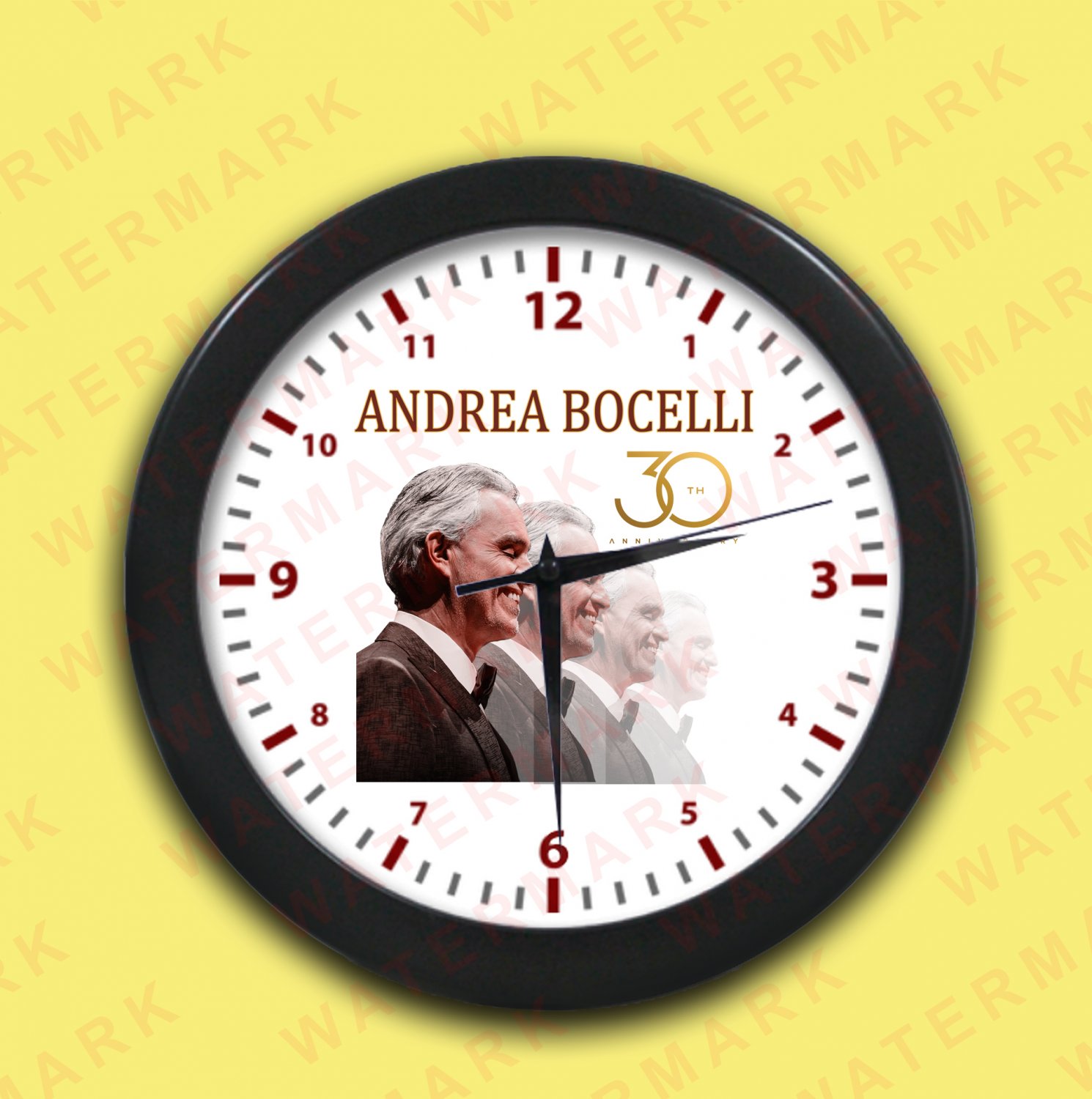 ANDREA BOCELLI 30TH ANNIVERSARY ON TOUR 2025 Wall Clocks