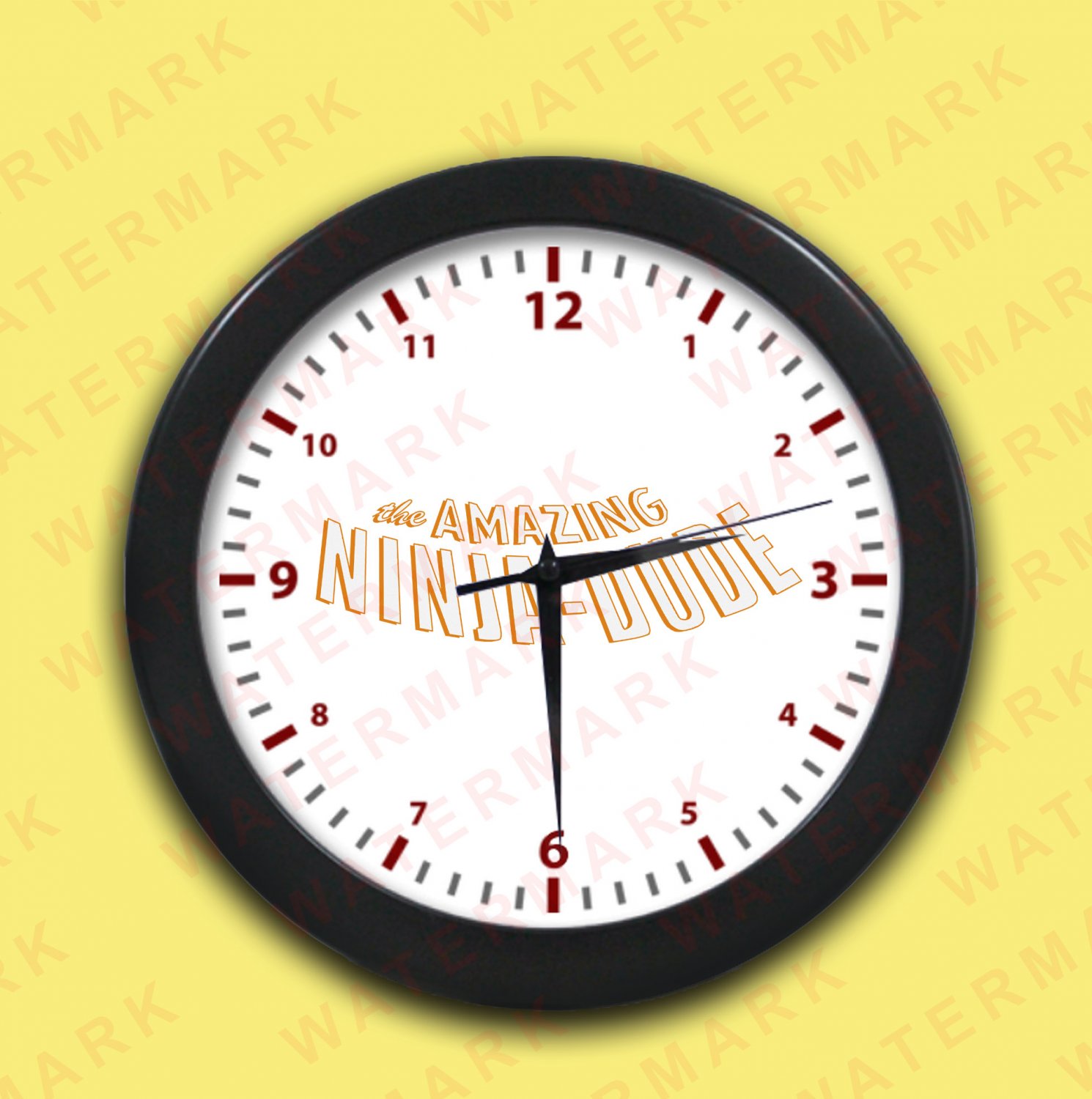 3 AMAZING NINJA DUDE COMIC COVER Wall Clocks