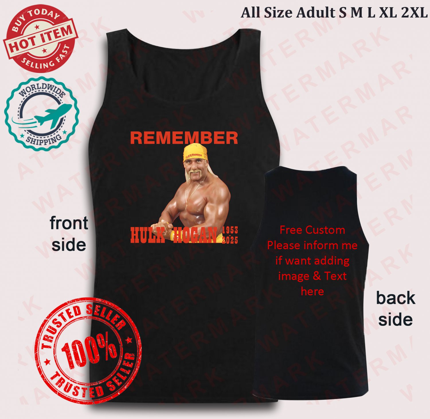1 R.I.P HULK HOGAN Tank top