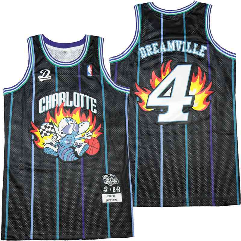 Mitchell & Ness Dreamville x Charlotte Hornets T-shirt Black Men's - FW20 -  US
