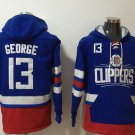 Los Angeles Clippers 13 Paul George Basketball Hoodie Blue
