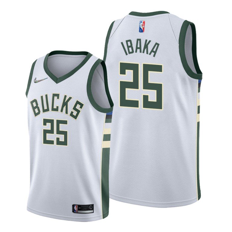 Serge Ibaka 2022 Milwaukee Bucks White Association Edition Jersey