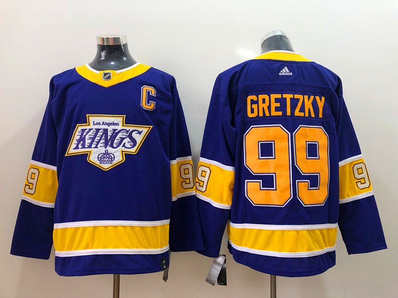 Vintage Hockey Wayne Gretzky LA Kings Jersey Purple