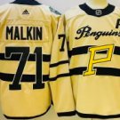 Adidas Pittsburgh Penguins #71 Evgeni Malkin Classic Jersey Cream