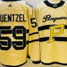 Adidas Pittsburgh Penguins #59 Jake Guentzel Classic Jersey Cream
