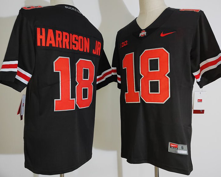 Hot] Buy New Marvin Harrison Jr Jersey #18 Blackout NCAA
