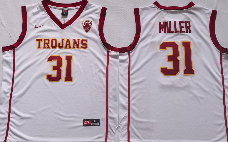 USC Trojans #31 Greg Miller College Basketball Jersey White