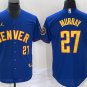 Denver Nuggets #27 Jamal Murray Baseball Jersey Blue