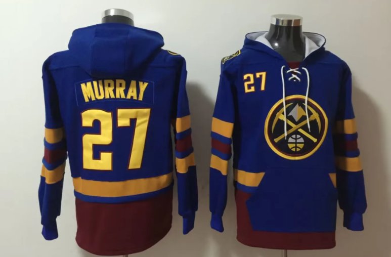 Denver Nuggets #27 Jamal Murray Hoodies Blue