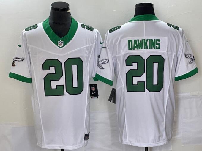 Philadelphia Eagles 20 Brian Dawkins Throwback Limited Jersey White