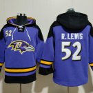 Baltimore Ravens #52 R.Lewis Hoodies Purple/Black