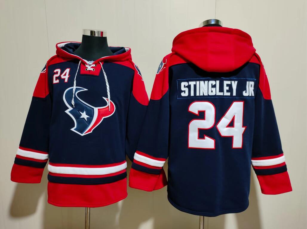 Houston Texans #24 Derek Stingley Jr. Hoodies Blue