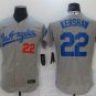 Los Angeles Dodgers #22 Clayton Kershaw Flexbase Jersey Los Angeles Grey