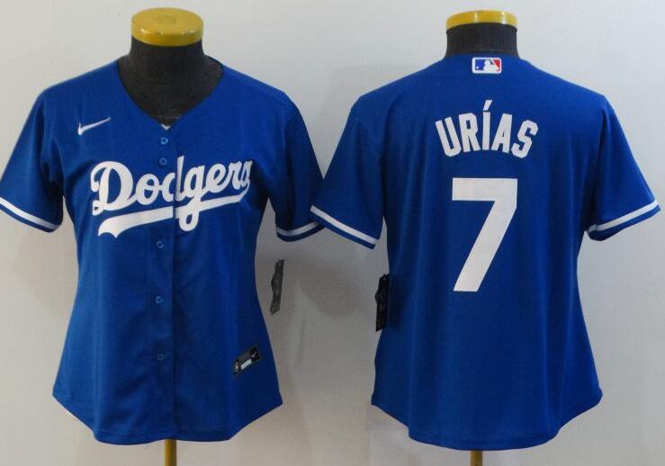 Woman Los Angeles Dodgers #7 Julio Urias Jersey Blue