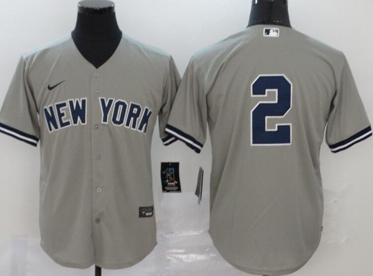 Derek Jeter #2 new York Yankees away jersey (grey)