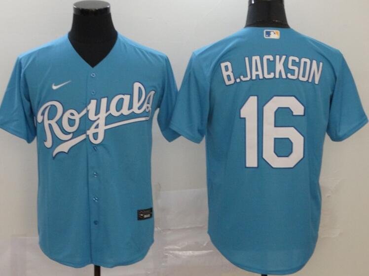 Royals #16 Bo Jackson Light Blue Cool Base Stitched Youth Baseball