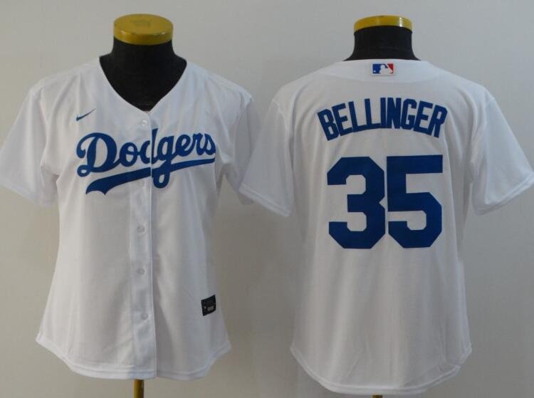 Woman Los Angeles Dodgers #35 Cody Bellinger Jersey White