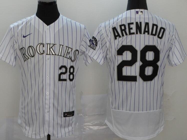 Men's #28 Nolan Arenado Colorado Rockies Flex India