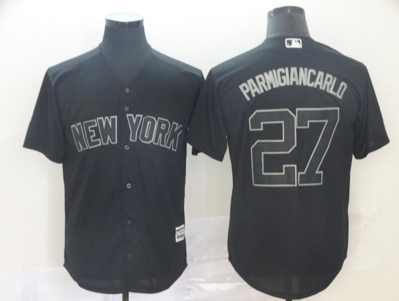 Yankees #27 Giancarlo Stanton Black Parmigiancarlo Players Weekend