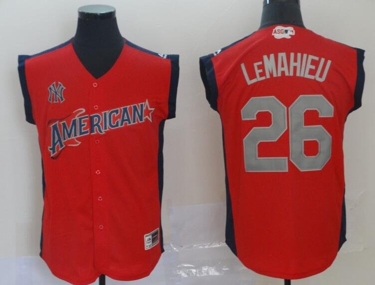 2019 All Star New York Yankees #26 DJ LeMahieu Jersey Red