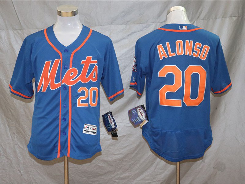 Authentic Men's Pete Alonso Royal Blue Alternate Jersey - #20 Baseball New  York Mets Flex Base