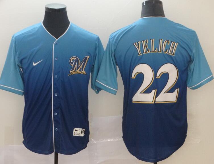 Nike Milwaukee Brewers Christian Yelich #22 Cooperstown Jersey