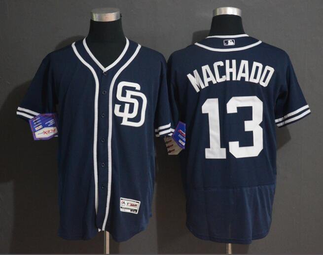 San Diego Padres 13 Manny Machado Flexbase Baseball Jersey Blue