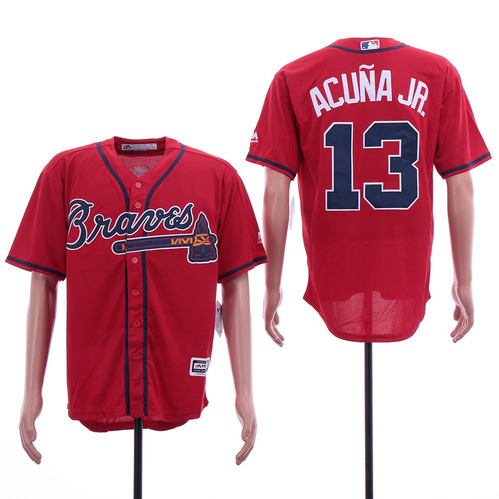 Ronald Acuña Jr. #13 Atlanta Braves Cool Base Men´s MLB Baseball