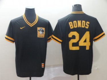 Barry Bonds #24 Pittsburgh Pirates Black 1982 Cooperstown