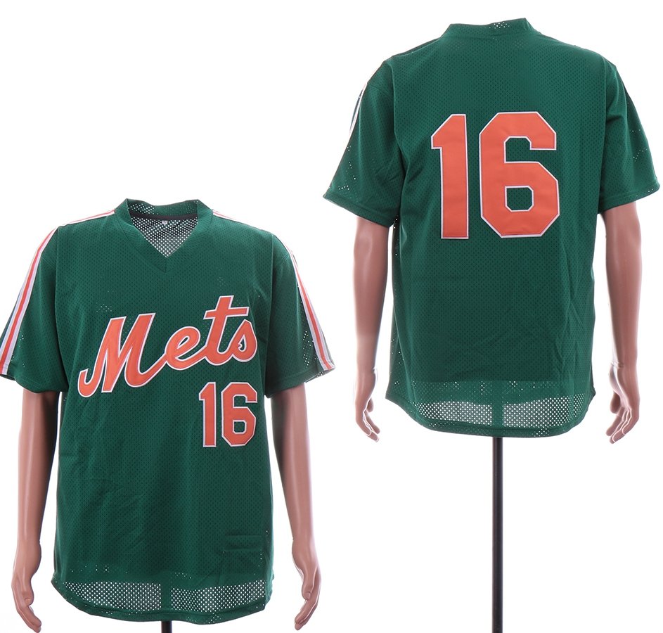 Men's New York Mets #16 Dwight Gooden Authentic Green Throwback Baseball  Jersey