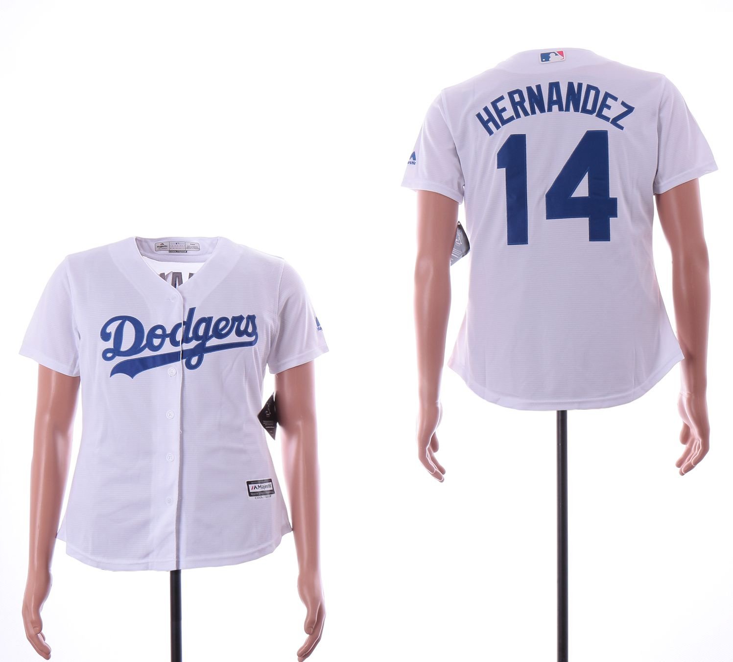 Women's Los Angeles Dodgers #14 Enrique Hernandez Number Black