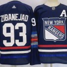 New York Rangers #93 Mika Zibanejad Alternate Jersey Navy Blue