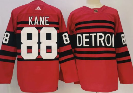 Detroit Red Wings #88 Patrick Kane Reverse Jersey Red