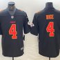 San Francisco 49ers #4 Rice with Red Number Fashion jerseys Black
