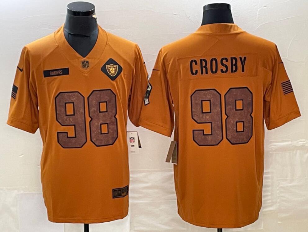 Las Vegas Raiders #98 Maxx Crosby 2023 Salute to Service Limited Jersey ...