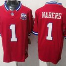 New York Giants #1 Malik Nabers Throwback JerseysRed